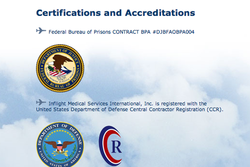 Web design: Inflight Medical Services, Inc.
